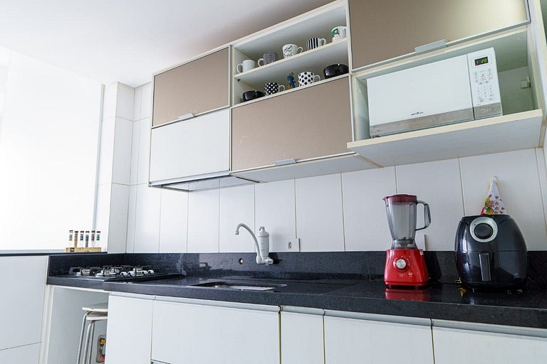 Vista Mar 300m praia -Wifi c/Varanda/2dorm/ar cond