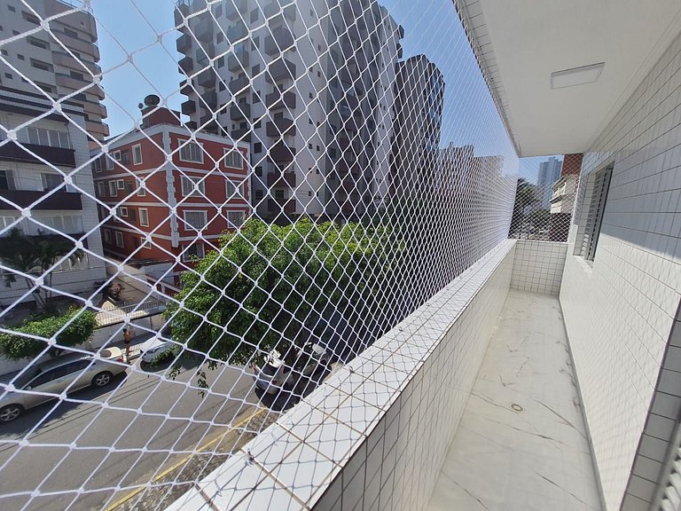 Beira Mar I Tupi - 2 dorm com Varanda 15m da praia