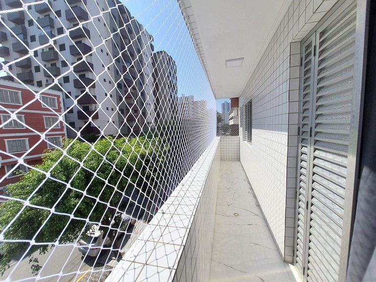 Beira Mar I Tupi - 2 dorm com Varanda 15m da praia