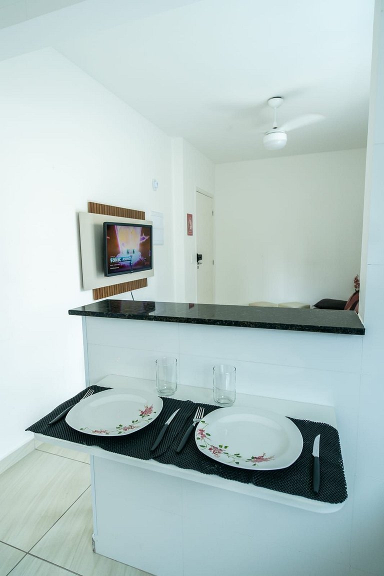 033 Aviação Beira Mar 1quarto 10m da praia - wi fi