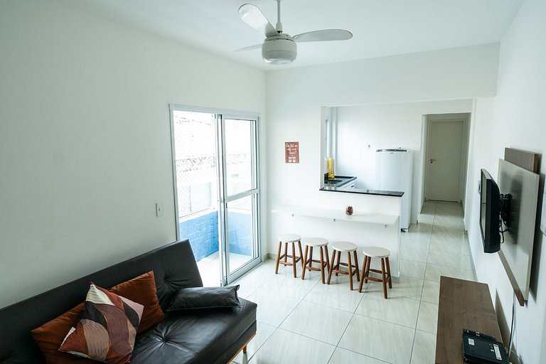 033 Aviação Beira Mar 1quarto 10m da praia - wi fi