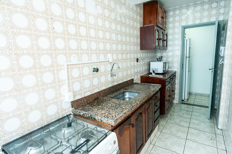 Boqueirão Praia Mar 250m da praia - 2 dorm e WI FI