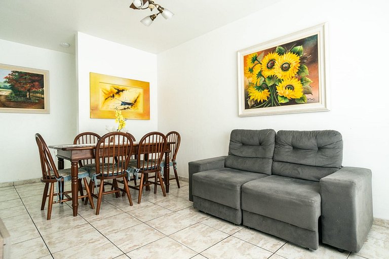 Boqueirão Praia Mar 250m da praia - 2 dorm e WI FI