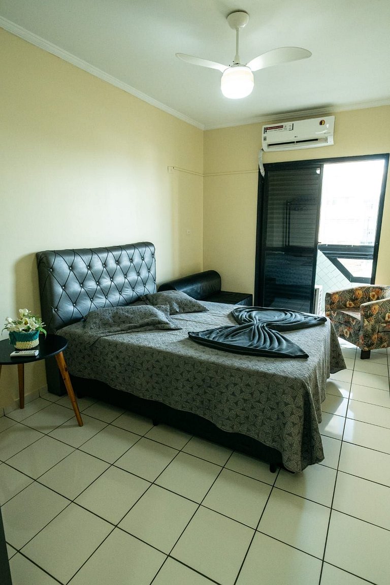 Frente Vista Mar - Varanda WI-FI e Ar 10m da praia