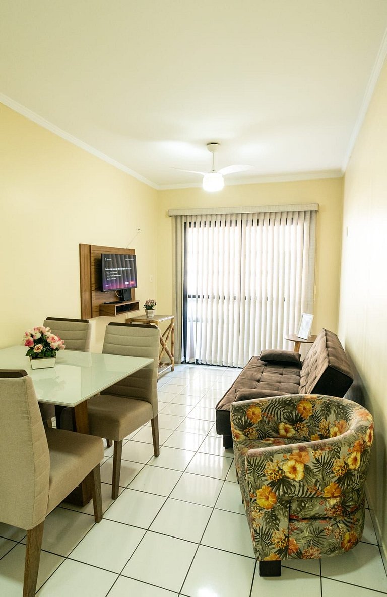 Frente Vista Mar - Varanda WI-FI e Ar 10m da praia