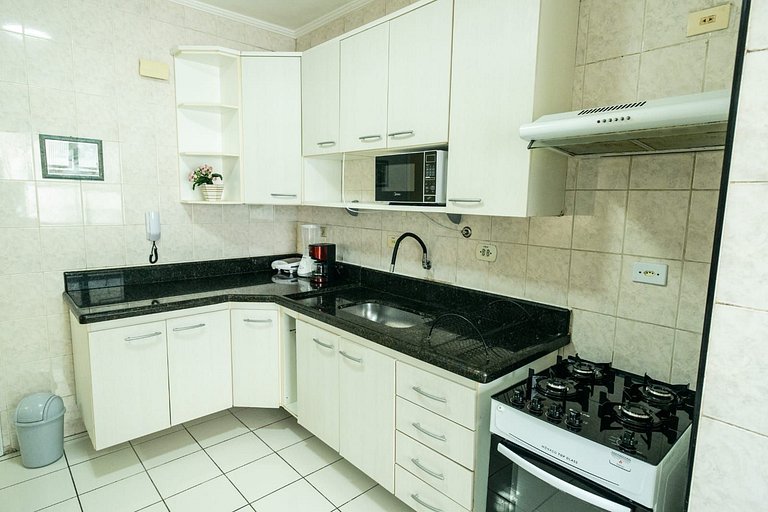 Frente Vista Mar - Varanda WI-FI e Ar 10m da praia