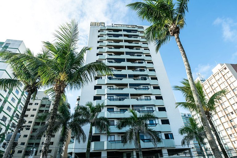 Frente Vista Mar - Varanda WI-FI e Ar 10m da praia