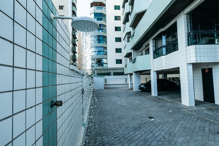 Frente Vista Mar - Varanda WI-FI e Ar 10m da praia