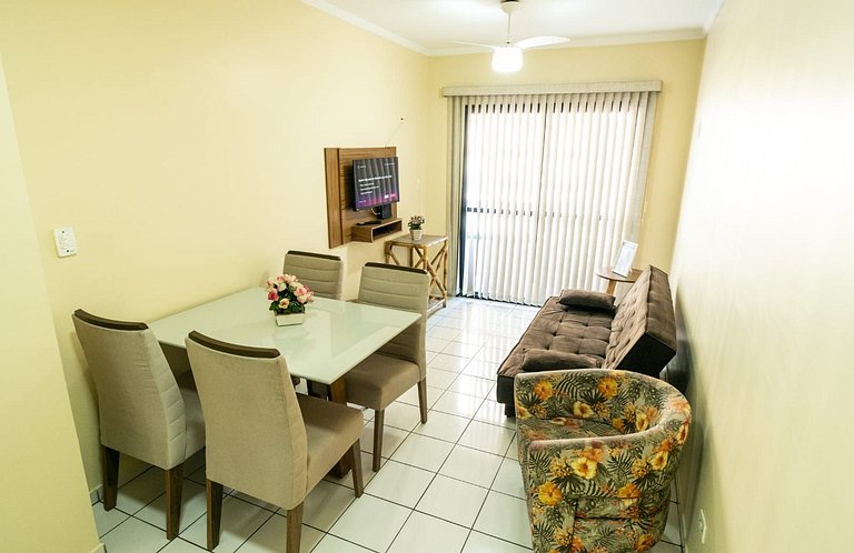 Frente Vista Mar com Varanda WI FI 300mbps e 10m da praia da