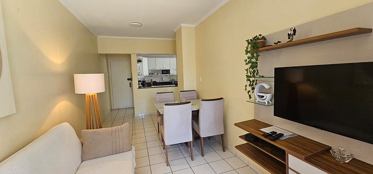 Frente Vista Mar - Varanda WI-FI e Ar 10m da praia