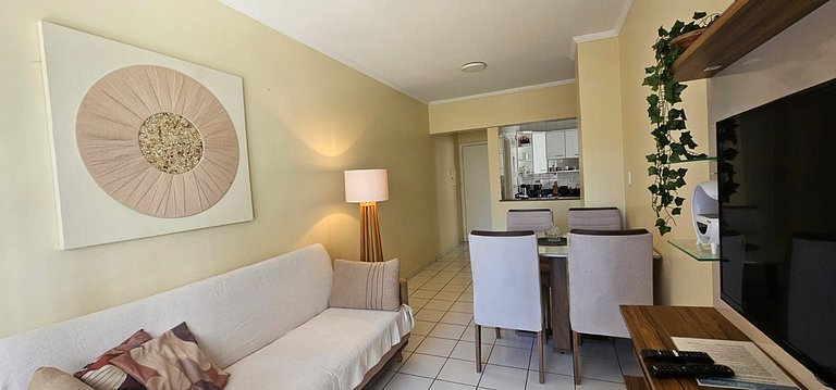 Frente Vista Mar - Varanda WI-FI e Ar 10m da praia