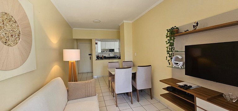 Frente Vista Mar - Varanda WI-FI e Ar 10m da praia