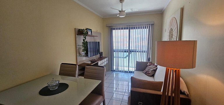 Frente Vista Mar - Varanda WI-FI e Ar 10m da praia