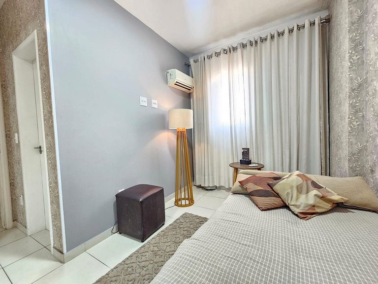 Vista Mar 300m praia -Wifi c/Varanda/2dorm/ar cond