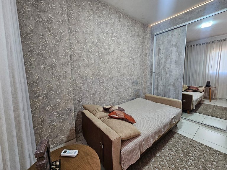 Vista Mar 300m praia -Wifi c/Varanda/2dorm/ar cond