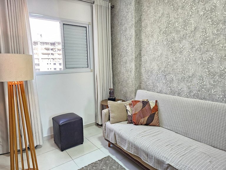 Vista Mar 300m praia -Wifi c/Varanda/2dorm/ar cond