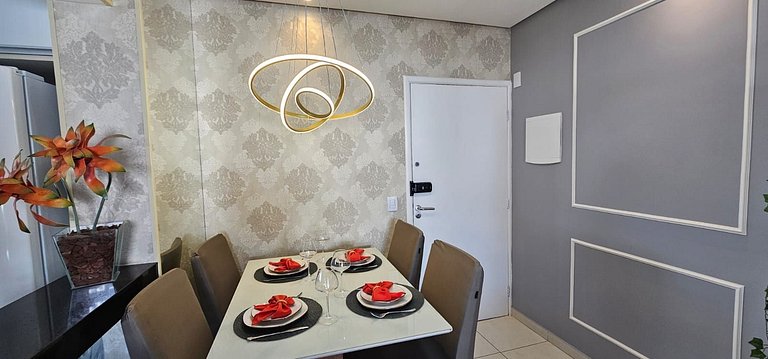 Vista Mar 300m praia -Wifi c/Varanda/2dorm/ar cond