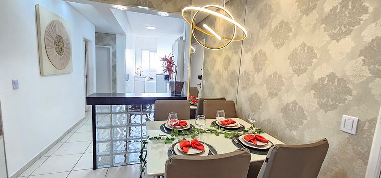 Vista Mar 300m praia -Wifi c/Varanda/2dorm/ar cond