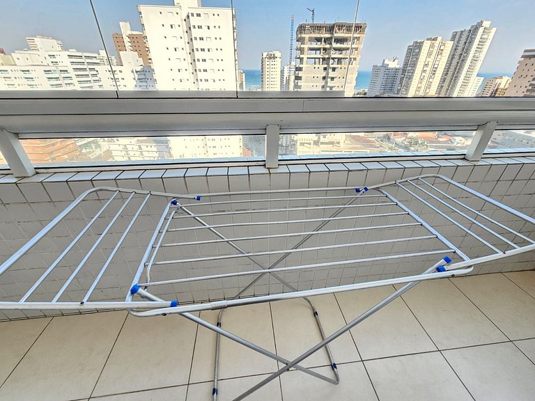Vista Mar 300m praia -Wifi c/Varanda/2dorm/ar cond