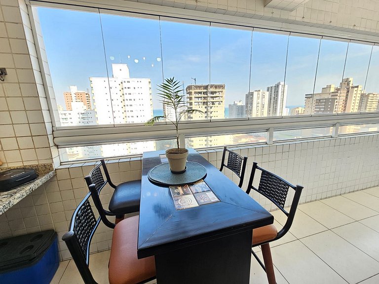 Vista Mar 300m praia -Wifi c/Varanda/2dorm/ar cond