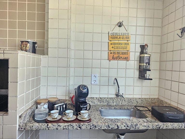 Vista Mar 300m da praia - wi fi - Varanda Gourmet