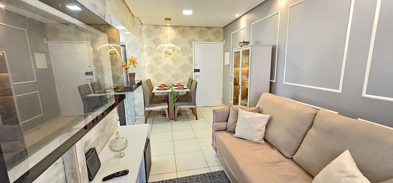 Vista Mar 300m praia -Wifi c/Varanda/2dorm/ar cond